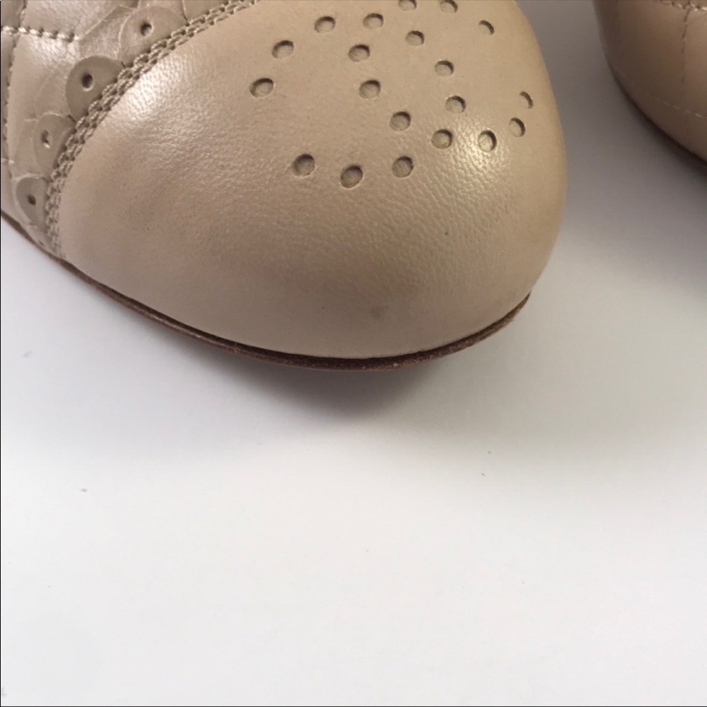 Chanel Tan Quilted Logo Heel - Picture 8 of 9